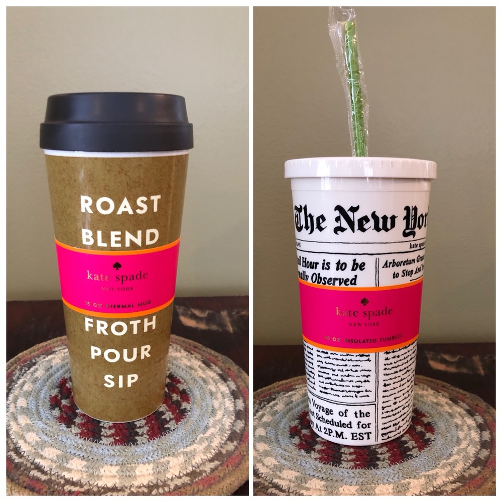 Kate Spade 16oz Thermal Mug 20oz Insulated tumbler - Picture 1 of 5